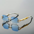 Edge Eight - Rimless Octagonal Statement Sunglasses