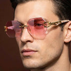 Edge Eight - Rimless Octagonal Statement Sunglasses
