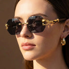 Edge Eight - Rimless Octagonal Statement Sunglasses