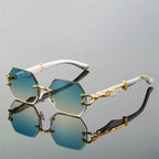 Edge Eight - Rimless Octagonal Statement Sunglasses