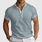 Elijah - Men's Textured Trim Polo Shirt