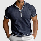 Elijah - Men's Textured Trim Polo Shirt