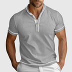 Elijah - Men's Textured Trim Polo Shirt