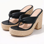 Ella - Women’s Platform Espadrille Block Heel Sandals