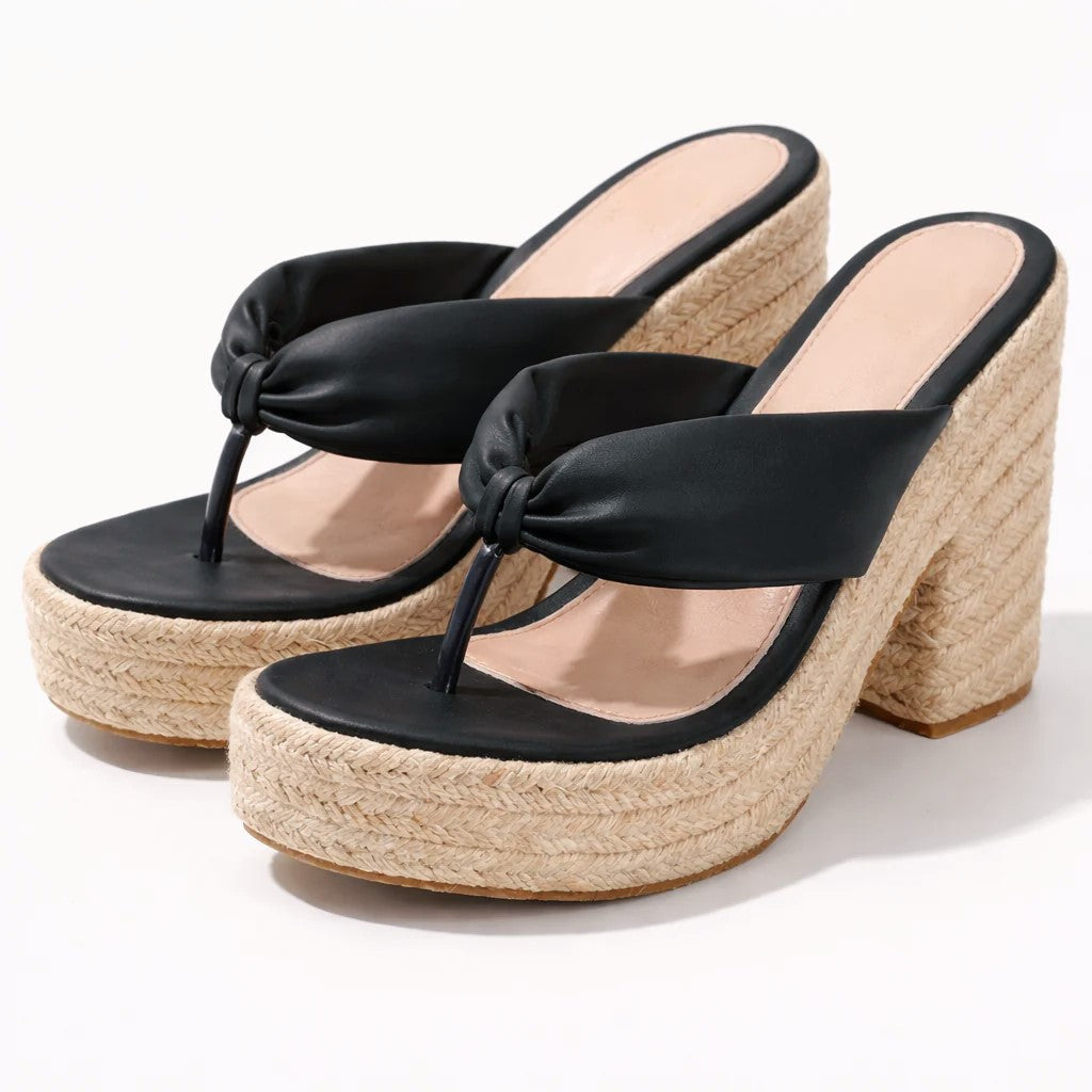 Ella - Women’s Platform Espadrille Block Heel Sandals