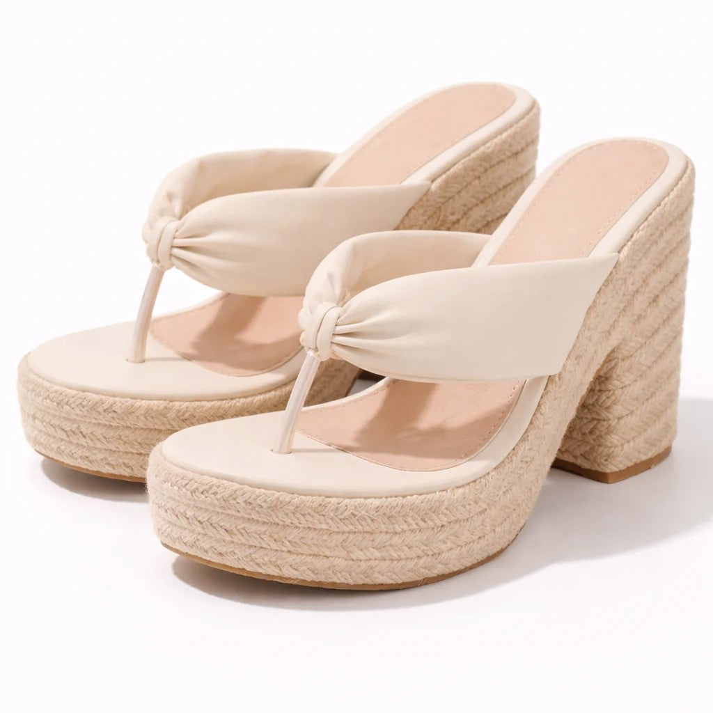 Ella - Women’s Platform Espadrille Block Heel Sandals