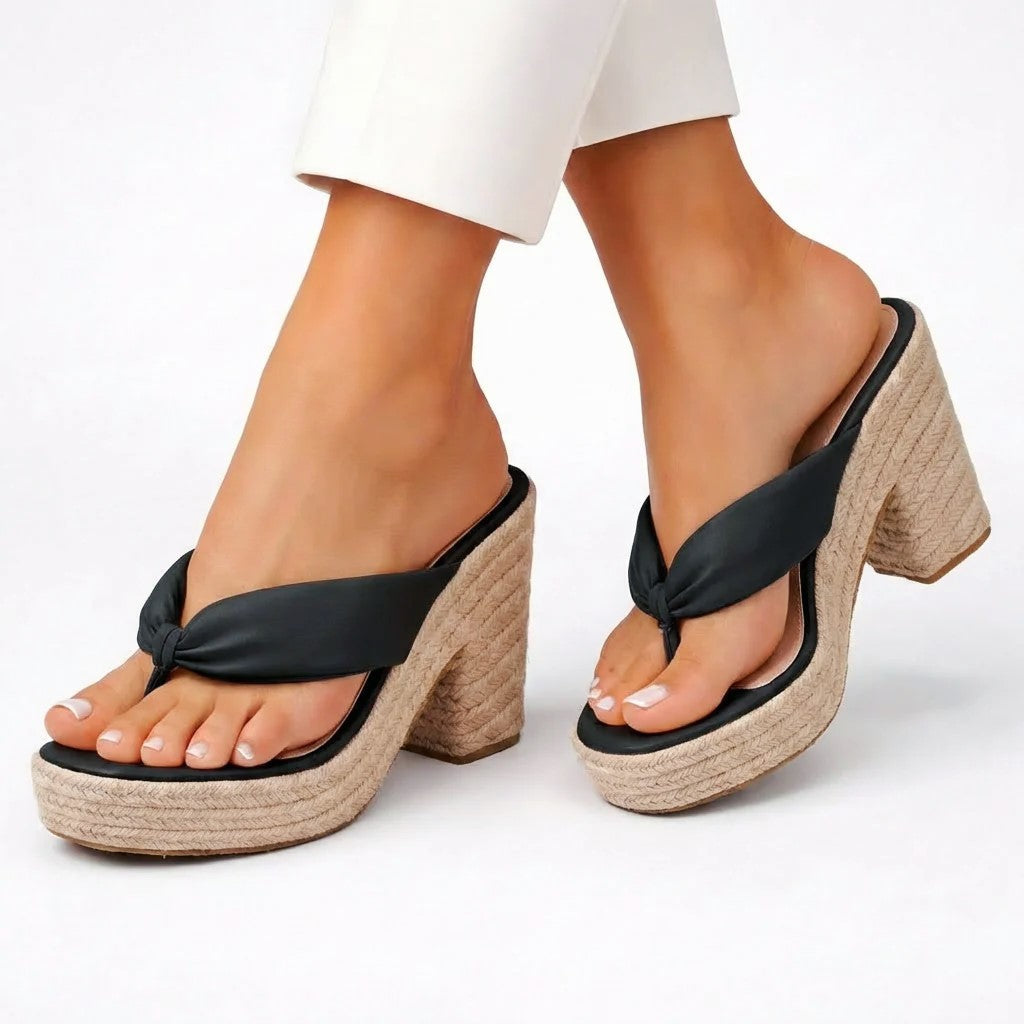 Ella - Women’s Platform Espadrille Block Heel Sandals