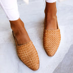 Eloise - Women's Pointed Woven Slip-On Flats