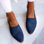 Eloise - Women's Pointed Woven Slip-On Flats