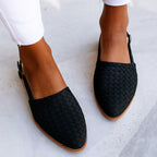 Eloise - Women's Pointed Woven Slip-On Flats