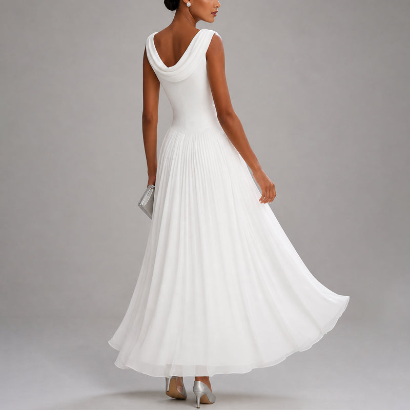 Emberly - Women's Sleeveless Midi Wedding Guest Dress