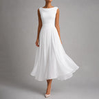 Emberly - Women's Sleeveless Midi Wedding Guest Dress
