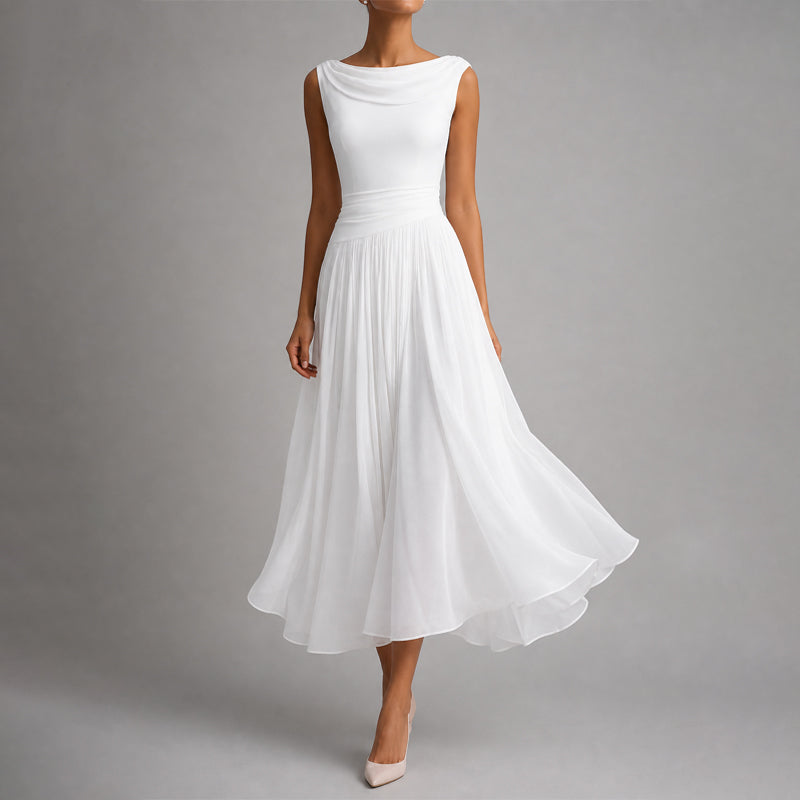 Emberly - Women's Sleeveless Midi Wedding Guest Dress