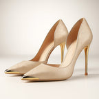 Emery - Women’s Satin Jacquard Pointed Stiletto Heels