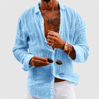 Ethan - Men's Lightweight Cotton Button-Up Shirt