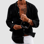 Ethan - Men's Lightweight Cotton Button-Up Shirt