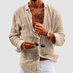 Ethan - Men's Lightweight Cotton Button-Up Shirt