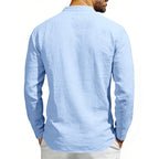 Ethan - Men's Casual V-Neck Long Sleeve Pullover Shirt
