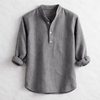 Ethan - Men's Striped Henley Shirt