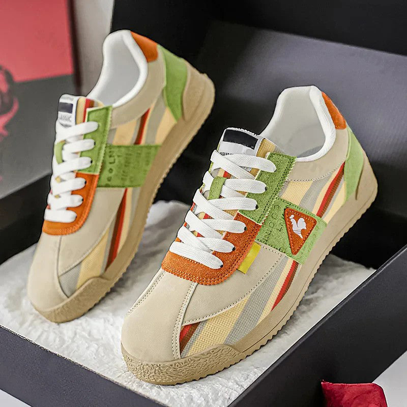 Evan - Men’s Casual Stripe Panel Low Top Sneakers