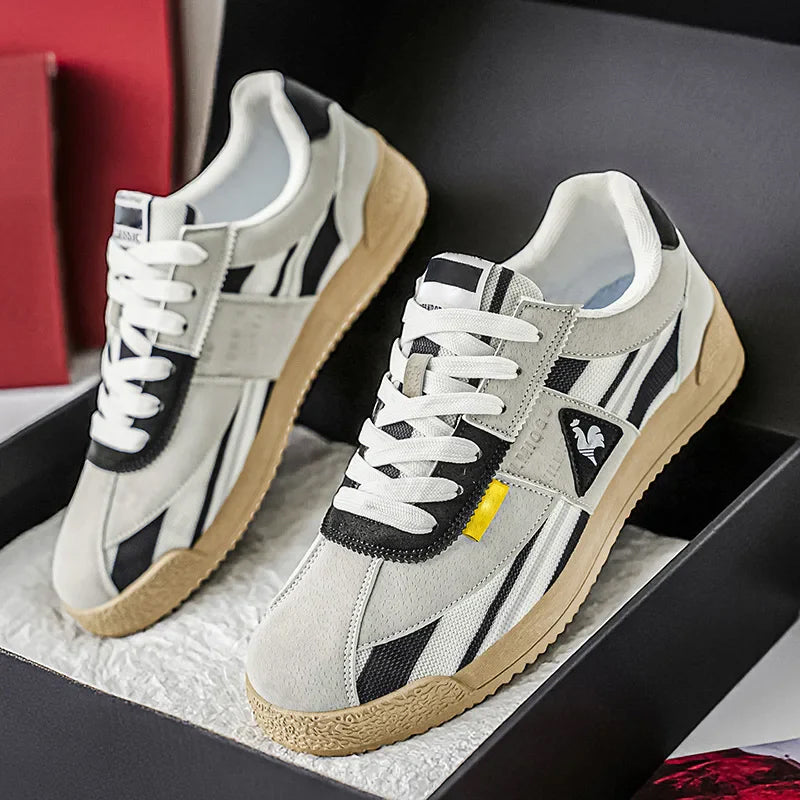 Evan - Men’s Casual Stripe Panel Low Top Sneakers