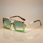 Evara - Oversized Geometric Frame Sunglasses