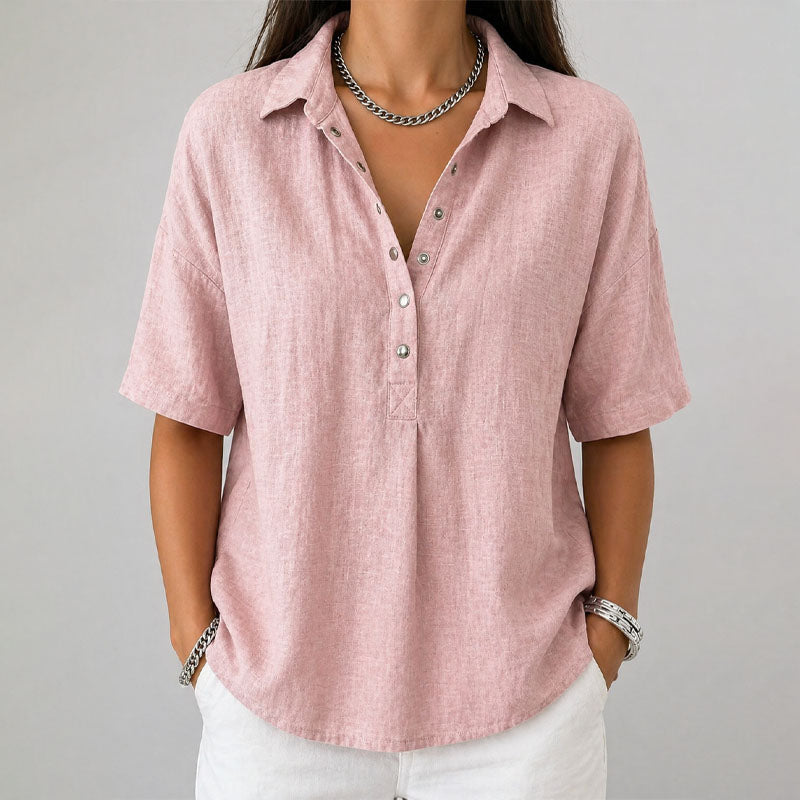Evelyn - Women’s Chic V-Neck Everyday Shirt