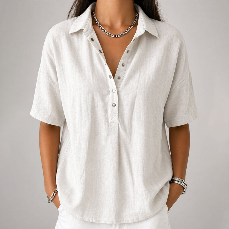 Evelyn - Women’s Chic V-Neck Everyday Shirt