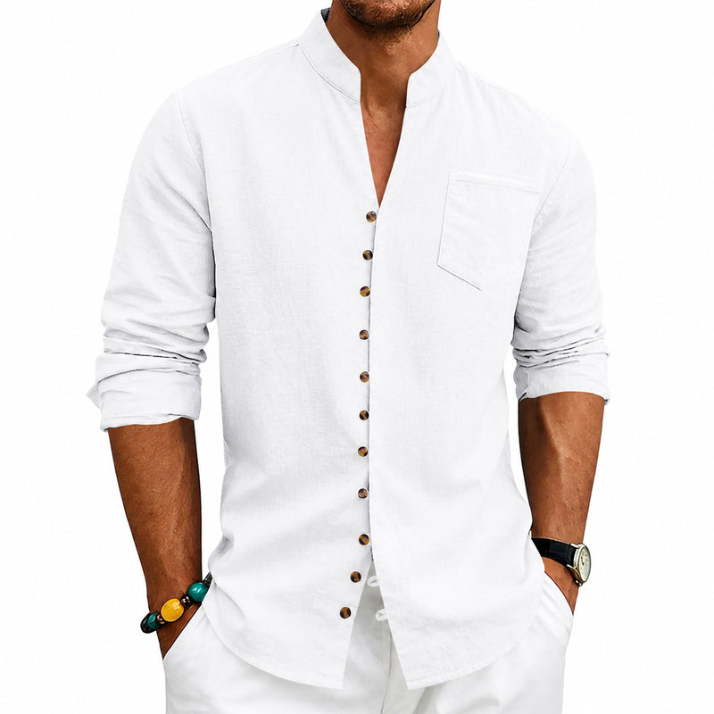 Francis - Men’s Button-Down Stand Collar Shirt