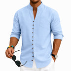 Francis - Men’s Button-Down Stand Collar Shirt