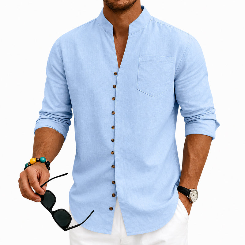 Francis - Men’s Button-Down Stand Collar Shirt