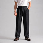 George - Men’s Classic Pinstripe Wide-Leg Trousers