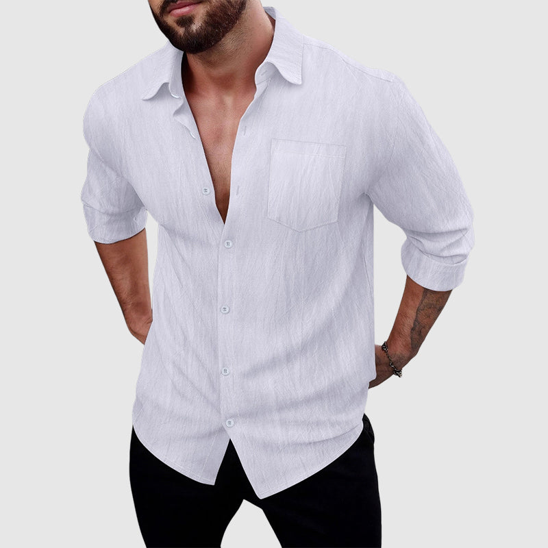 Gregory - Men's Button-Down Linen Shirt