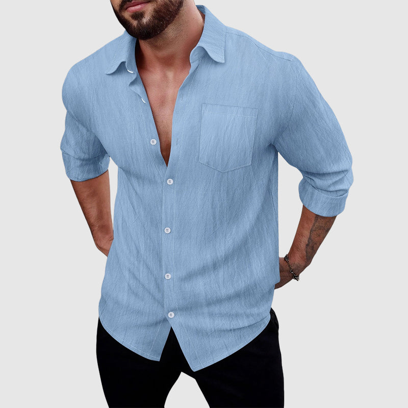Gregory - Men's Button-Down Linen Shirt
