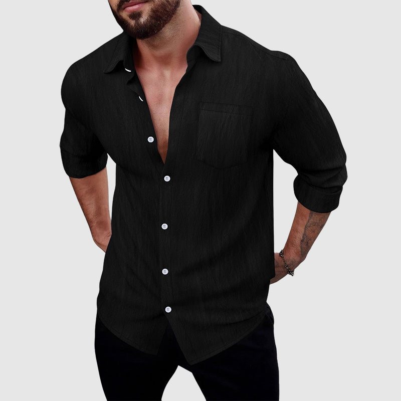 Gregory - Men's Button-Down Linen Shirt
