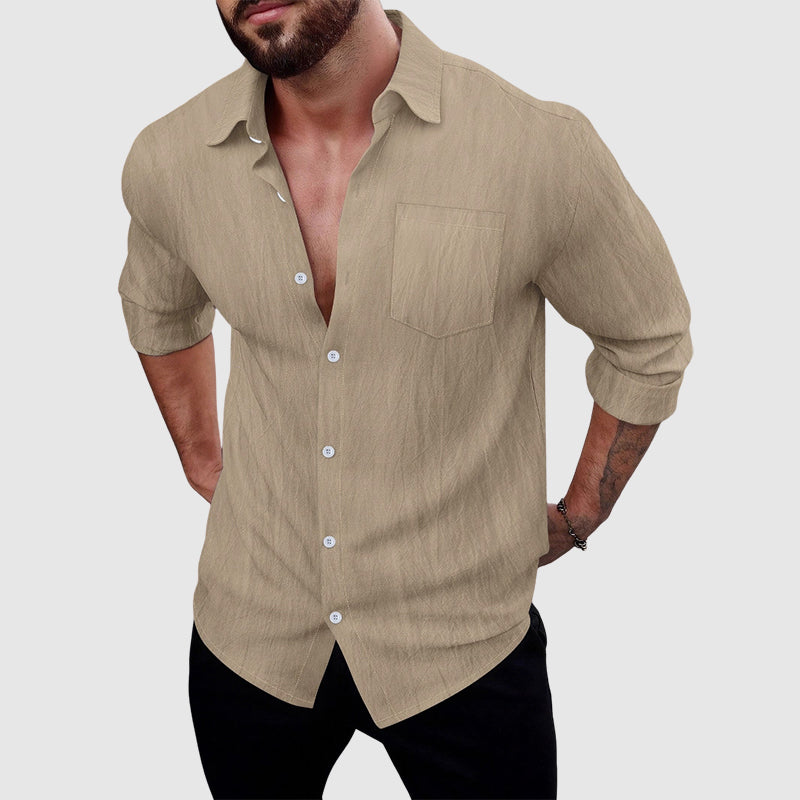 Gregory - Men's Button-Down Linen Shirt