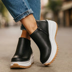 Hannah - Women's Chunky Sole Zip Up Ankle Boots