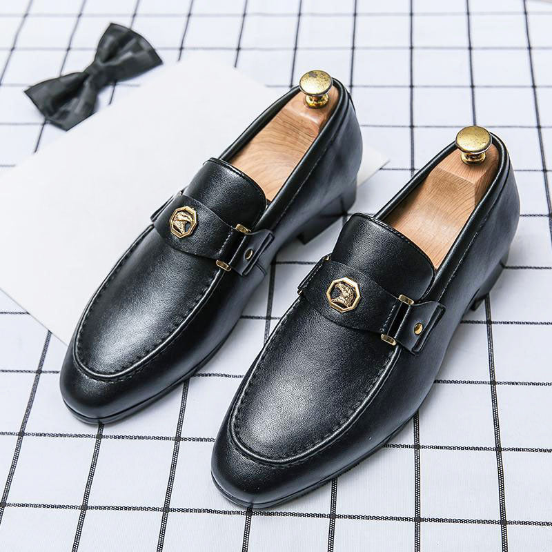 Henry - Men's Classic Leather Strap Dress Loafers
