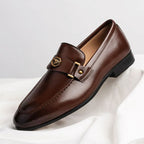 Henry - Men's Classic Leather Strap Dress Loafers