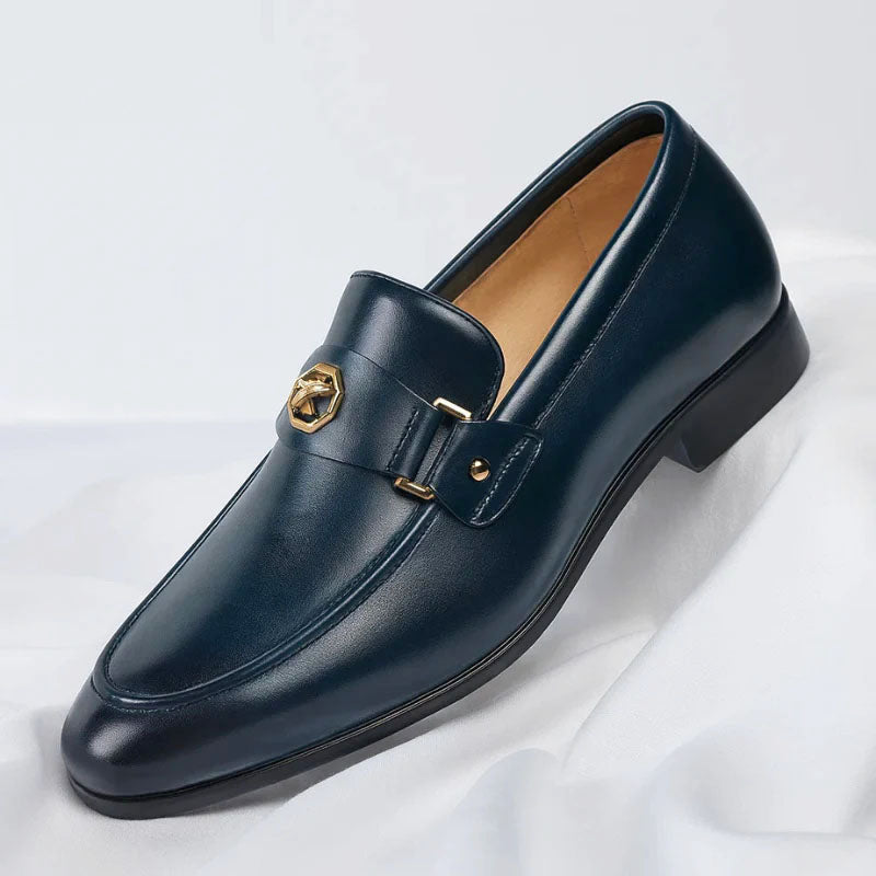 Henry - Men's Classic Leather Strap Dress Loafers