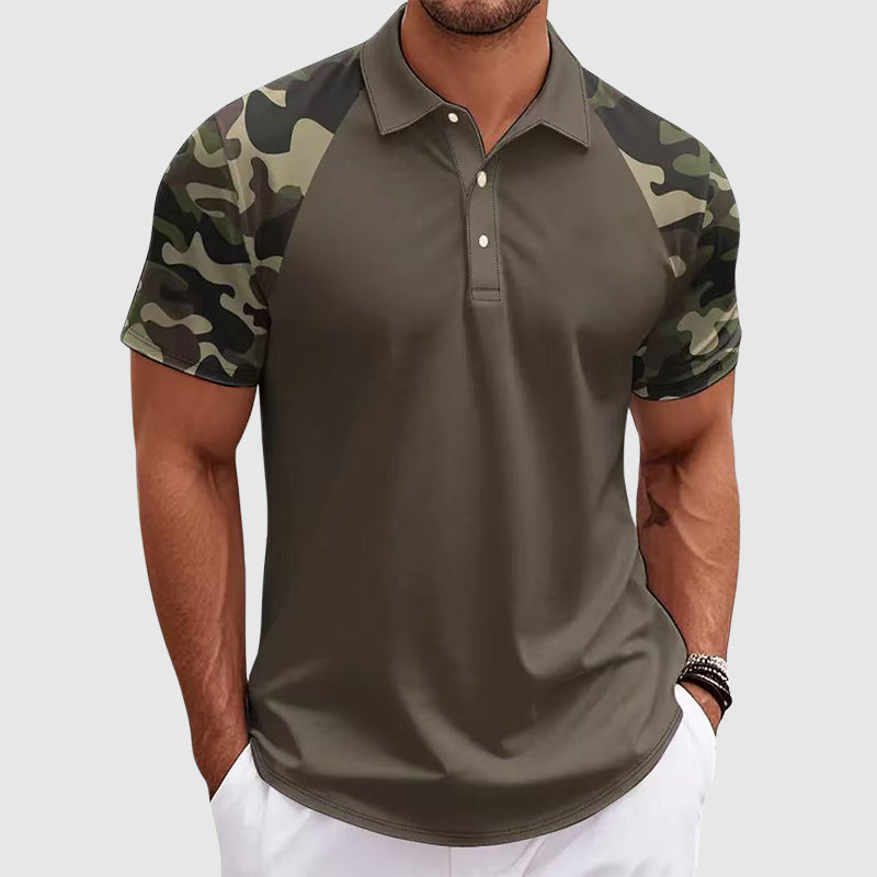 Jacob - Men's Camo Sleeve Polo Shirt