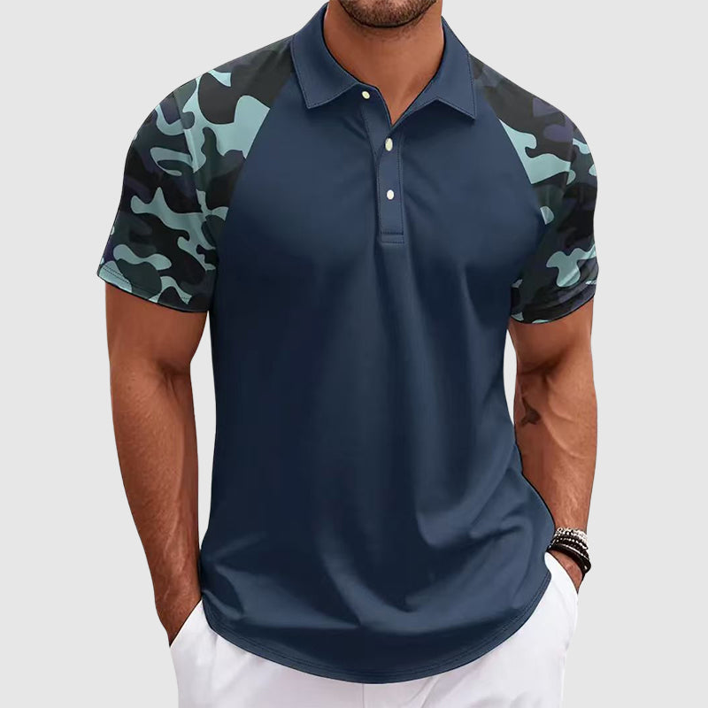 Jacob - Men's Camo Sleeve Polo Shirt