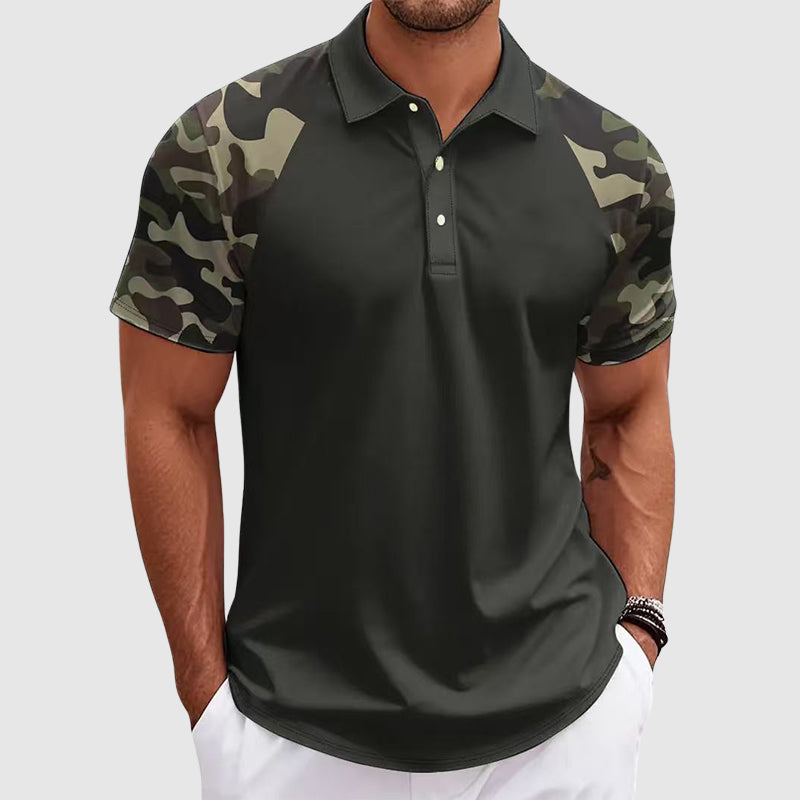 Jacob - Men's Camo Sleeve Polo Shirt