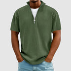 Jared - Men’s Quarter Zip Ribbed Short Sleeve Shirt