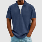 Jared - Men’s Quarter Zip Ribbed Short Sleeve Shirt