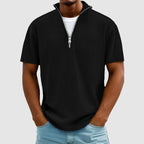 Jared - Men’s Quarter Zip Ribbed Short Sleeve Shirt