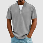 Jared - Men’s Quarter Zip Ribbed Short Sleeve Shirt