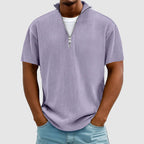 Jared - Men’s Quarter Zip Ribbed Short Sleeve Shirt