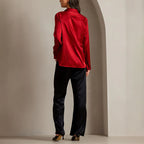 Jordyn - Women’s Sophisticated Button-Up Satin Top