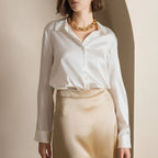 Jordyn - Women’s Sophisticated Button-Up Satin Top
